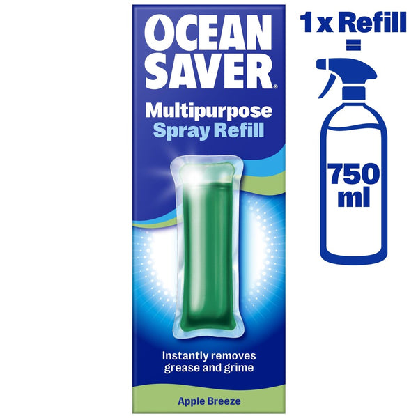 OceanSaver | Rengjøringsmiddel, Multipurpose, Refill - 1 stk til 750 ml | Eple