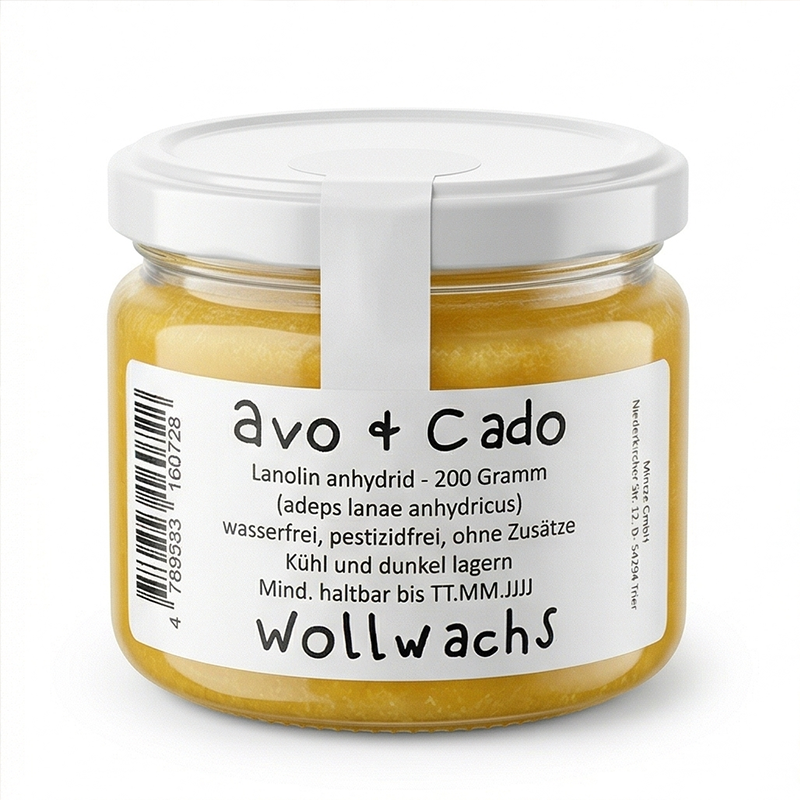 avo+cado | Lanolin 100% / Wool Wax for Impregnering av Ull, 200g