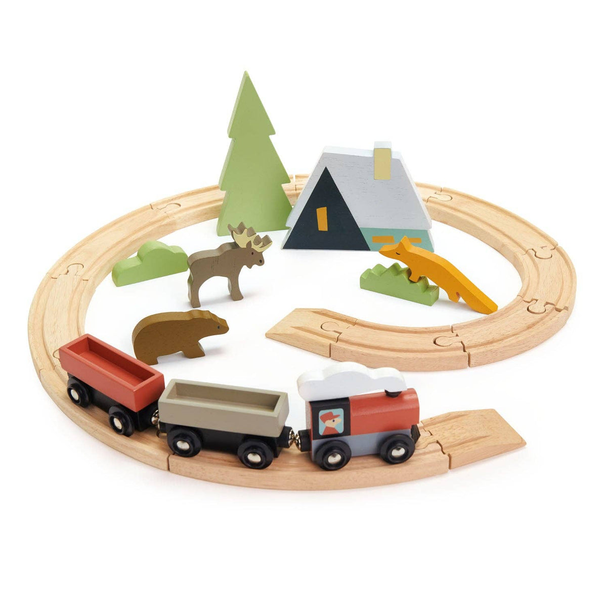 Tender Leaf | Mitt Første Togsett, "Treetops Train Set" - 99%* Plastfri