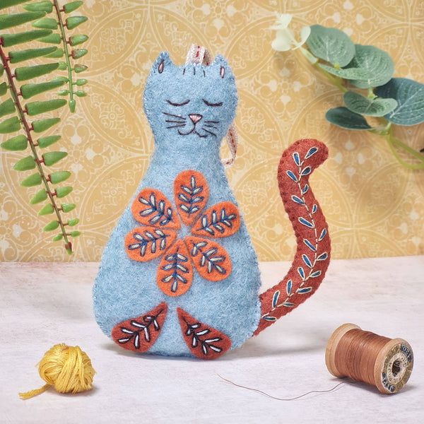 Broderisett | Katt Mini | Ullfilt