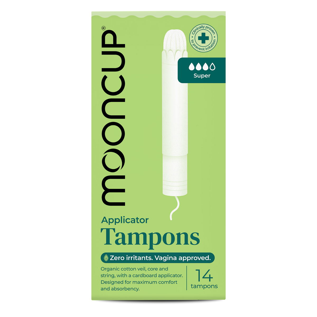 Mooncup | Tamponger med Applikator, Plastfrie – Medium/Super