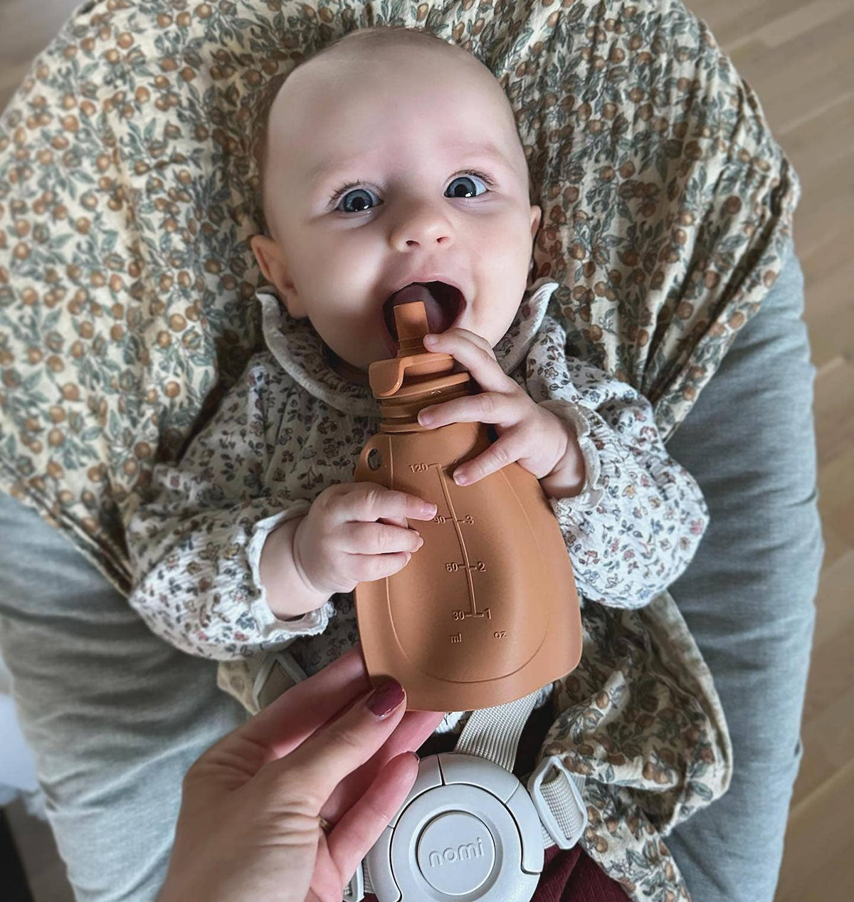 mininor | Klemmepose / Smoothiepose med skje, 120 ml | Roe Deer