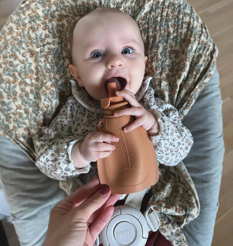 mininor | Klemmepose / Smoothiepose med skje, 120 ml | Roe Deer