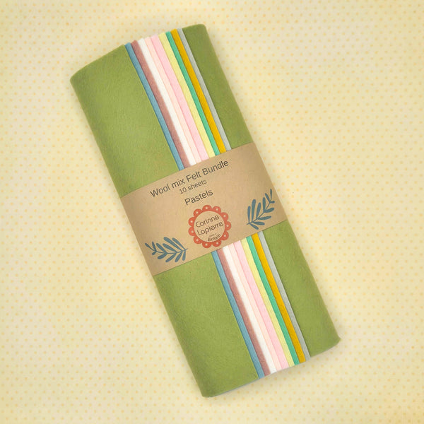 Filtark i Ullblanding, 10 stk | Pastell