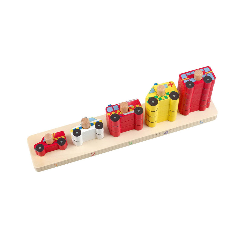 Orange Tree Toys | Utrykningskjøretøy | Telle- og Stablespill