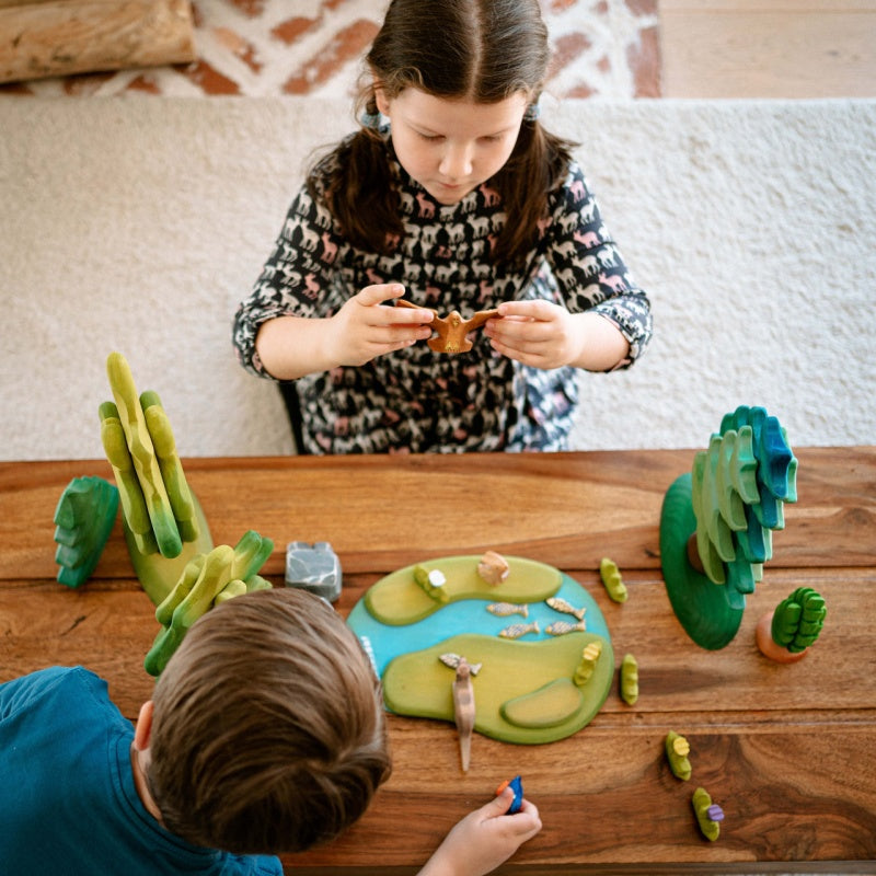 BumbuToys | Sett med Elv, Foss, Mosegrodde Elvesteiner