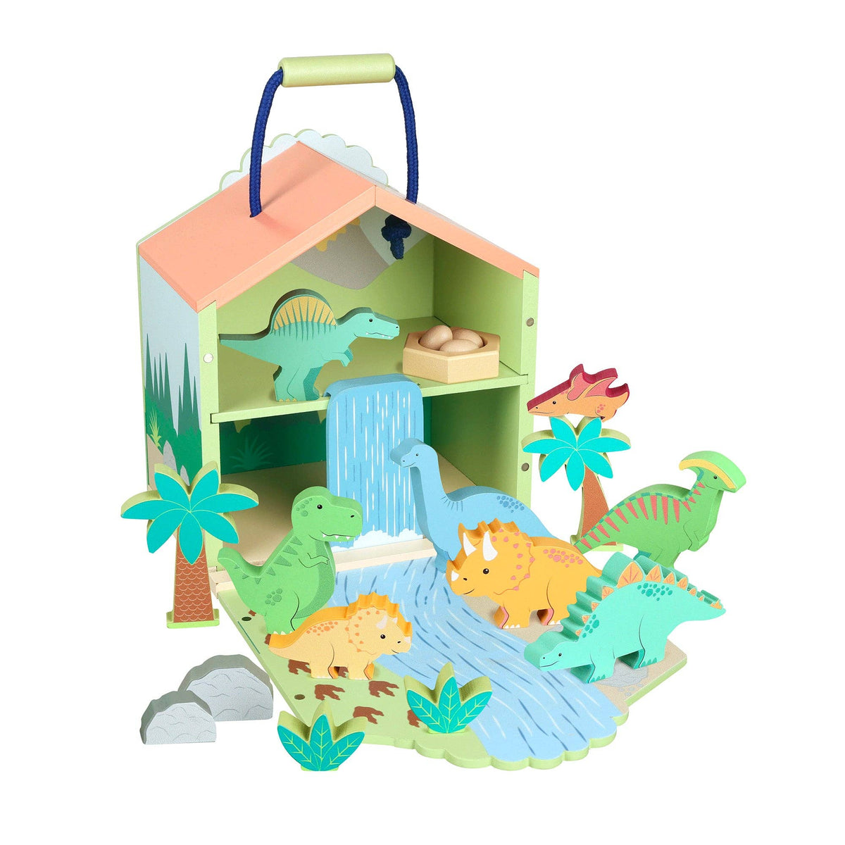 Orange Tree Toys |  Trehus Lekesett | Dinousar