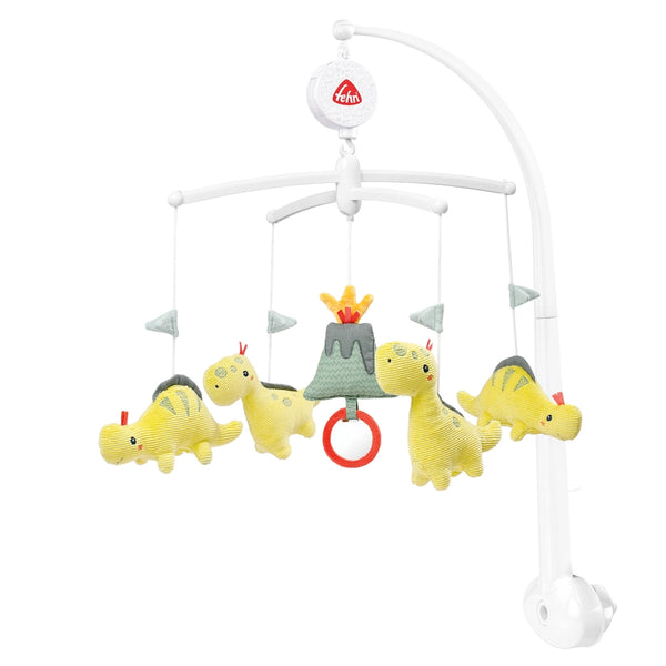 Fehn | Uro med Spilledåse, Opptrekkbar | "Happy Dino"