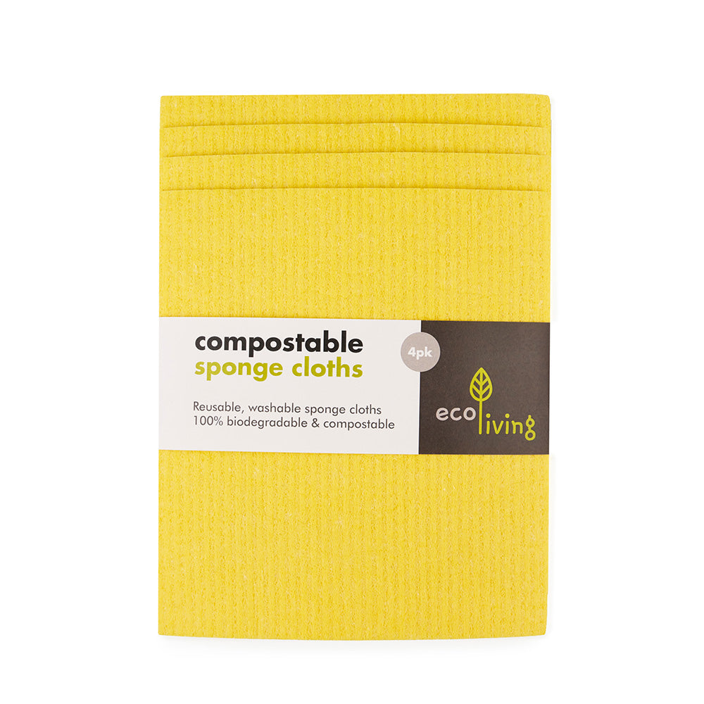 Komposterbare Svampekluter, 4pk | 100% Plastfrie | 20×18 cm