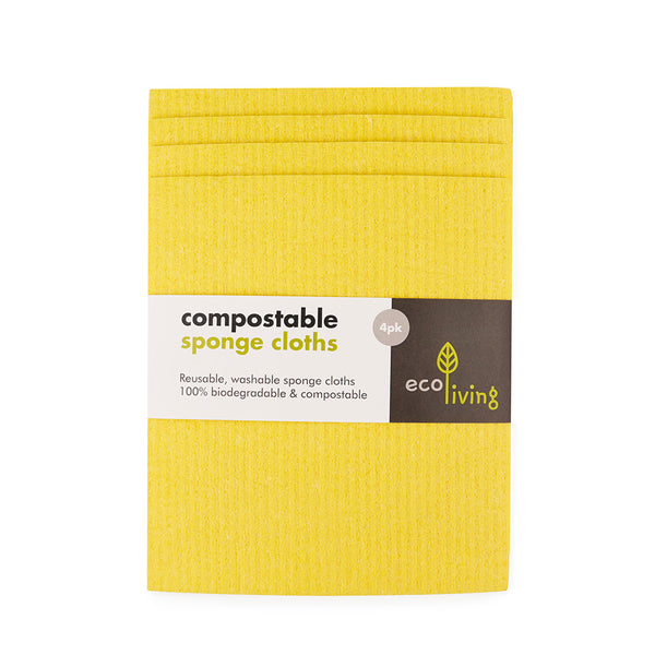 Komposterbare Svampekluter, 4pk | 100% Plastfrie | 20×18 cm