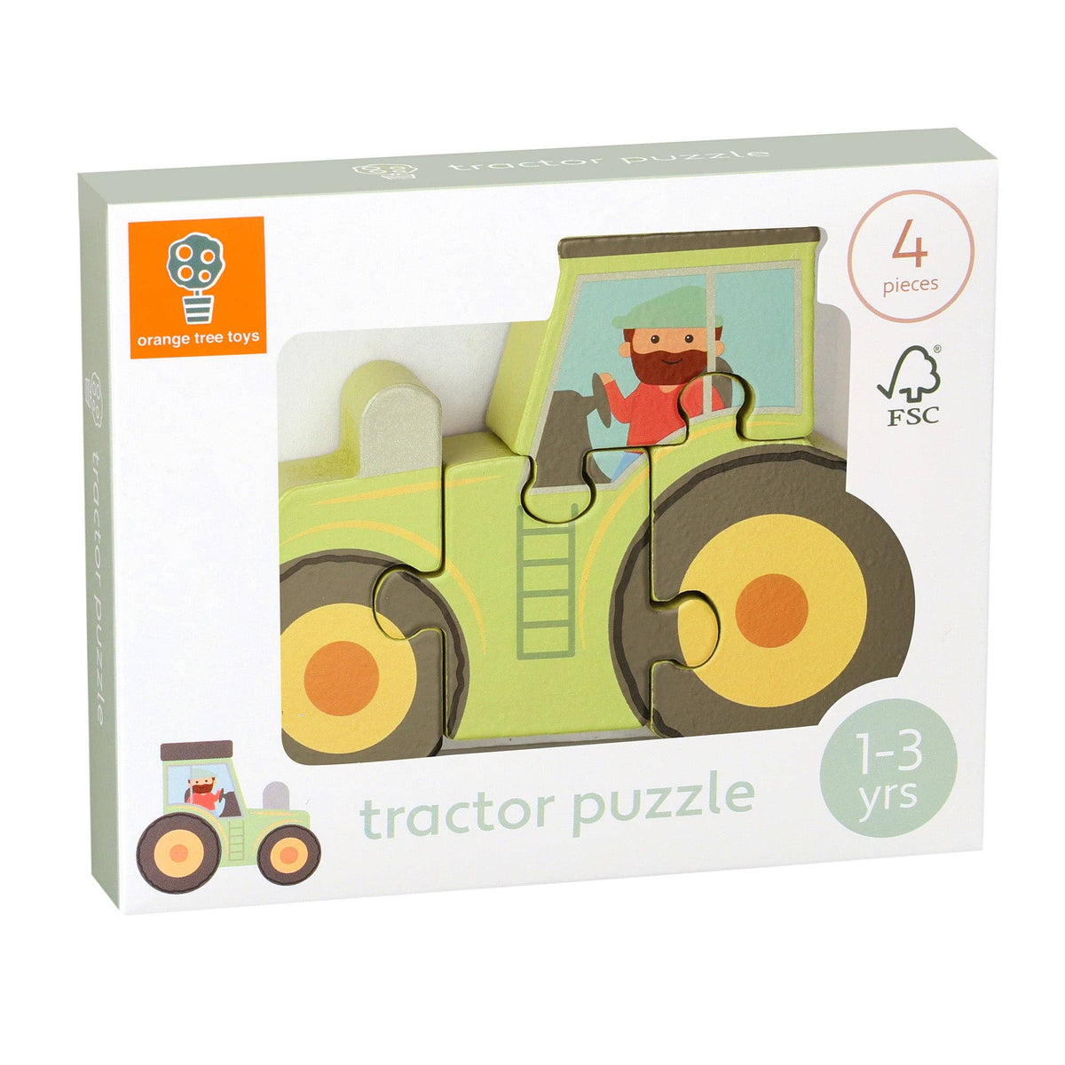 Orange Tree Toys | Mitt Første Puslespill, Traktor