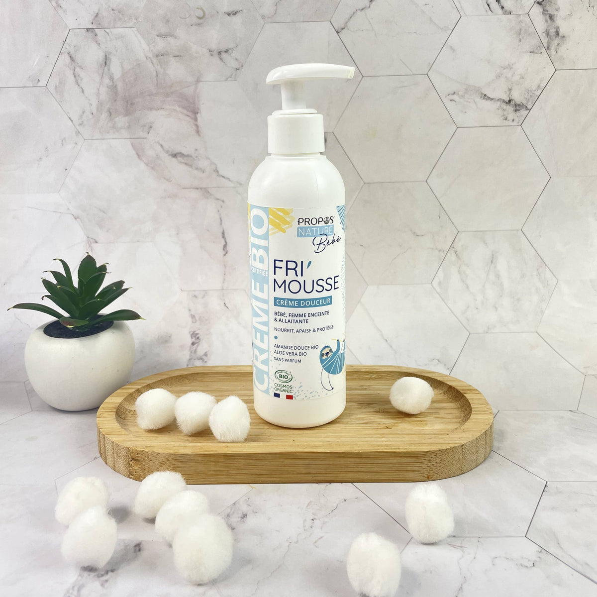 Propos'Nature | Fri’Mousse Massasjeolje – Økologisk og parfymefri (200 ml)