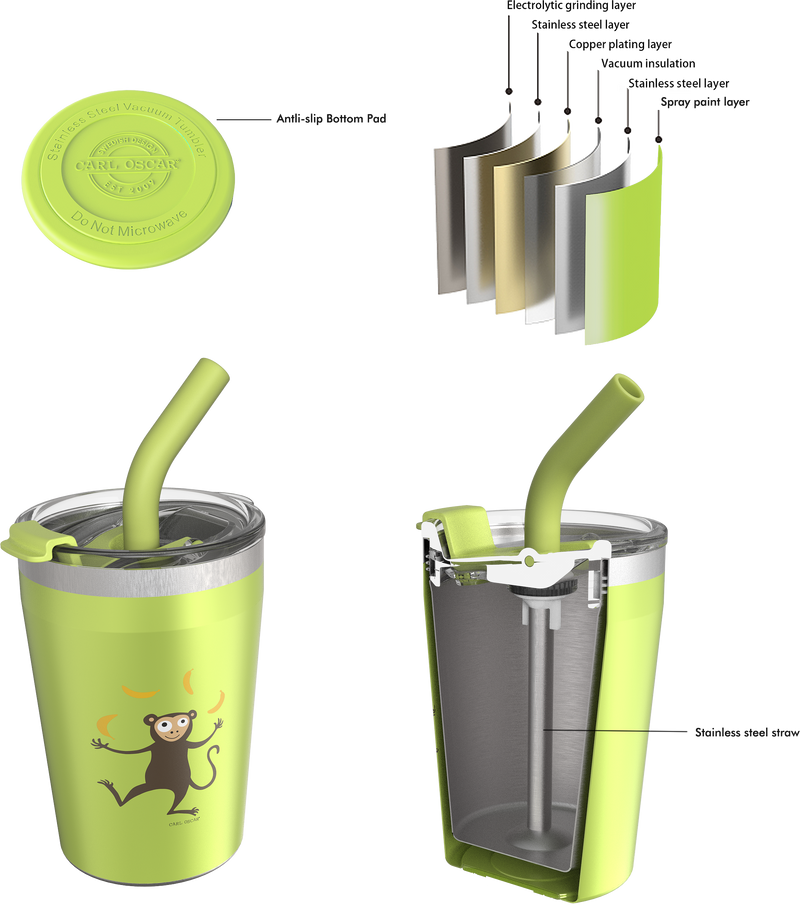 Carl Oscar | TEMP Tumbler™ 0.25 L, Kopp i rustfritt stål - Lime