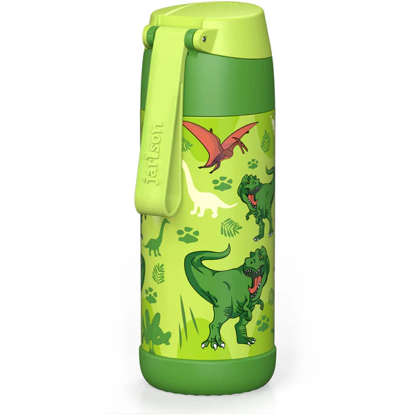 Jarlson | Drikkeflaske i Stål, Isolert, 350ml | "Dinosaurs"