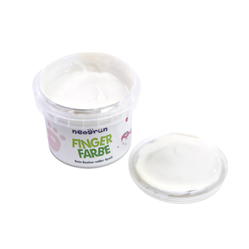 neoGRÜN | Fingermaling, Økologisk / Vegansk, 120g | Hvit
