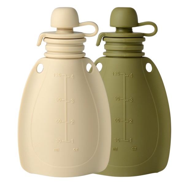 mininor | Klemmepose / Smoothiepose, 2 PK | Soft Rabbit/Moss Green