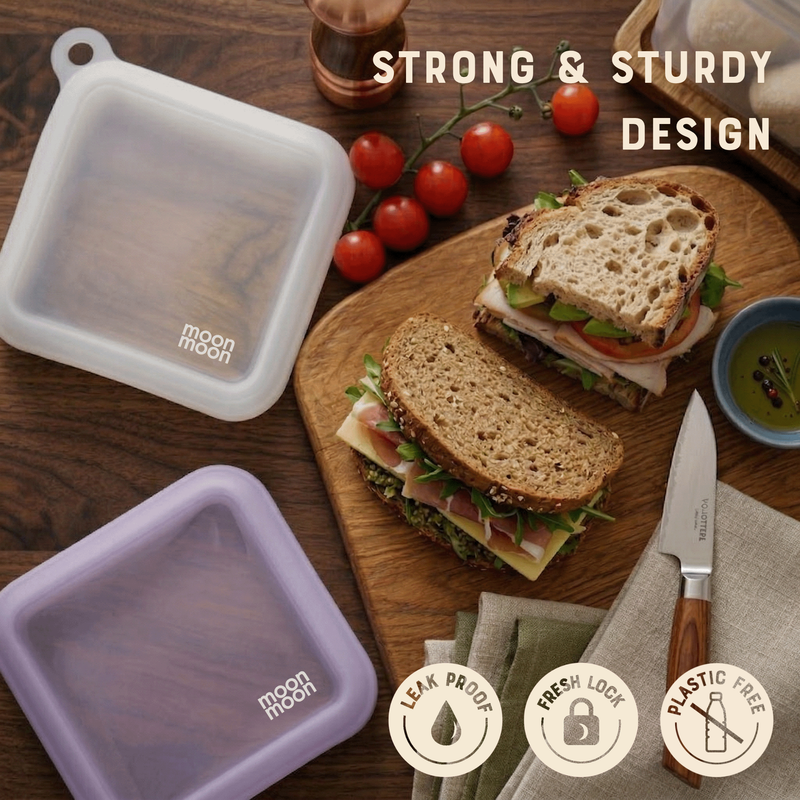 Moonmoon | Sandwichpose i 100 % silikon – Lilla