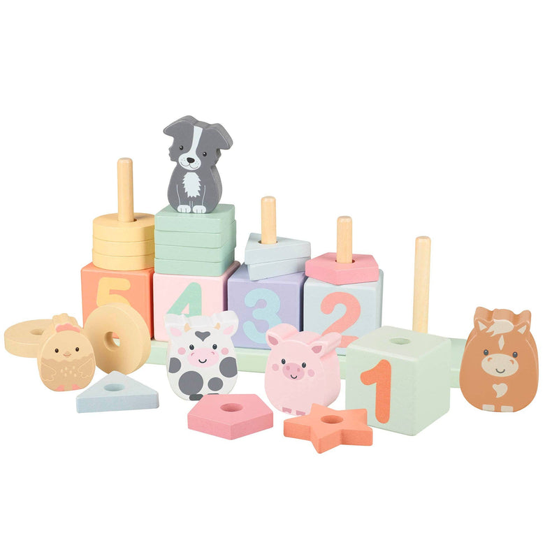 Orange Tree Toys | Gårdsdyr | Telle og Stablespill