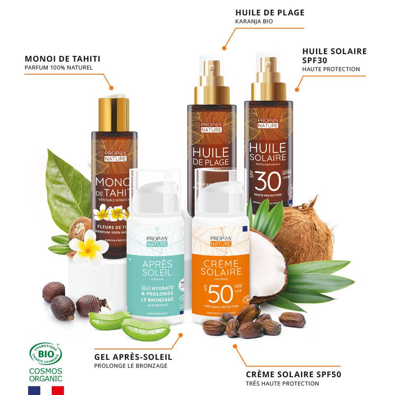 Propos'Nature | Økologisk Solkrem SPF 50, 100% Naturlige Ingredienser - 100 ml