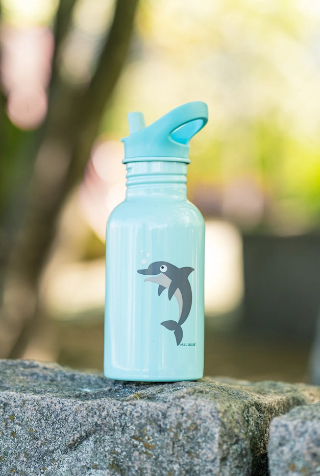 Carl Oscar | STEELish™ Flask 0.5L, Blå Delfin