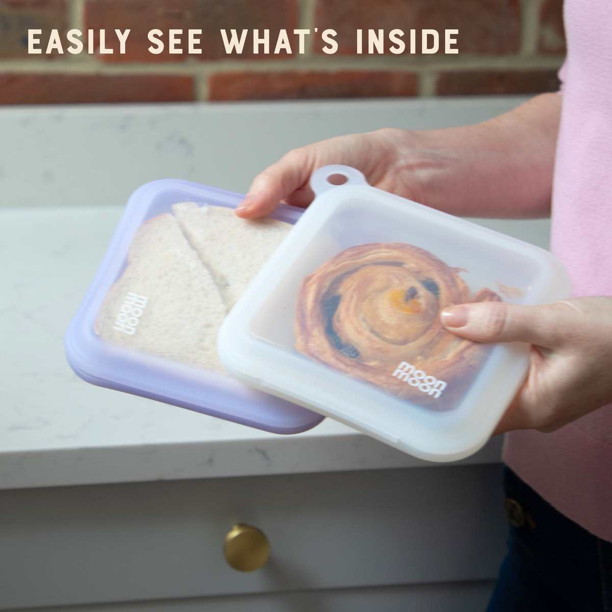 Moonmoon | Sandwichpose i 100 % silikon – Klar