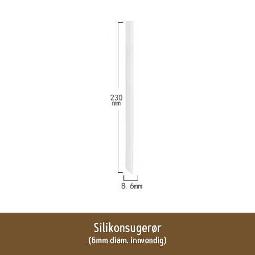 GØLI | Silikonsugerør, 23 cm - Plastfritt | Frostet