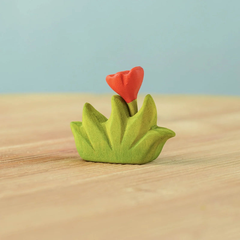 BumbuToys | Gress med oransj blomst - liten