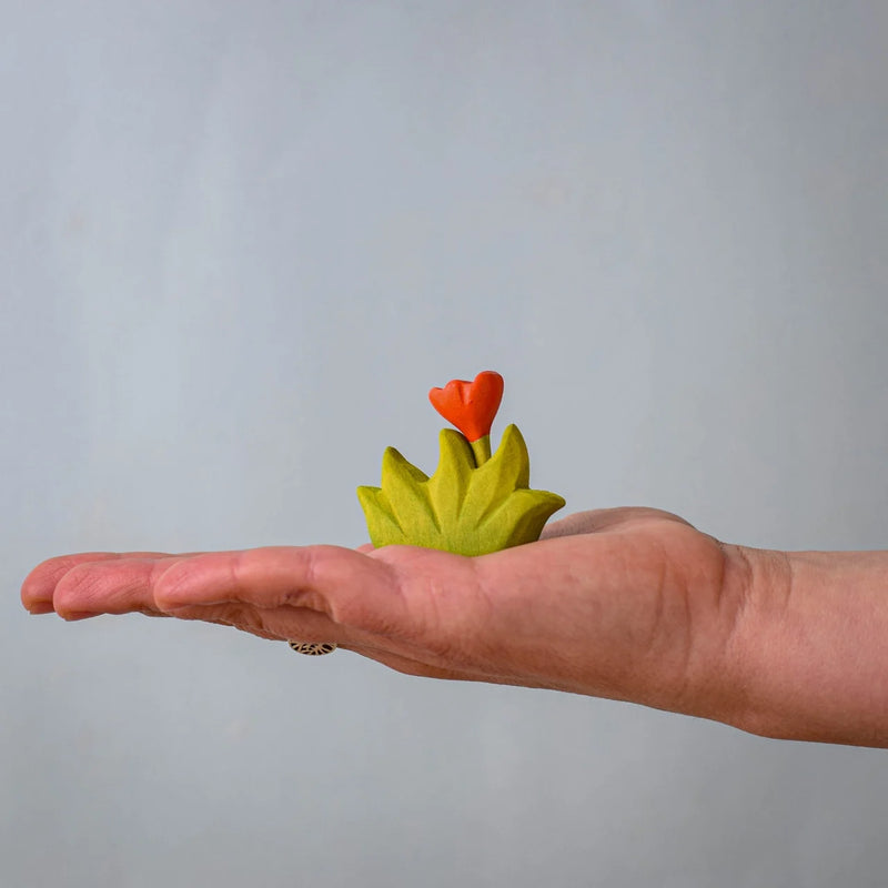 BumbuToys | Gress med oransj blomst - liten