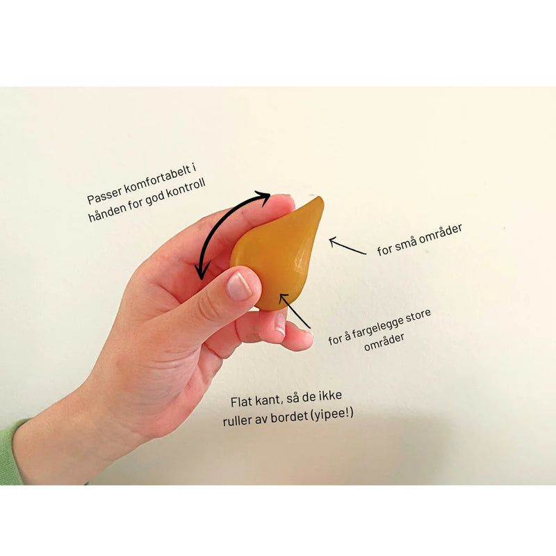 Scandinavian Crayon Company | Fargestifter av Bivoks, All Pine , 8 stk