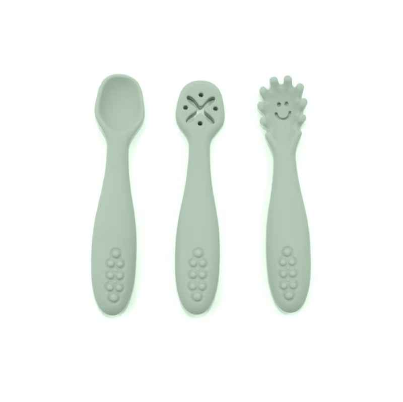 piips | Begynnerskjeer til Baby "BLW", 3-delt sett - Cameo Green