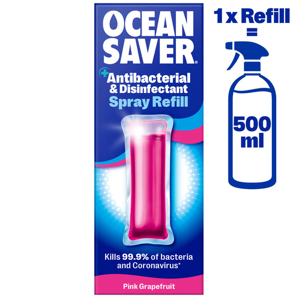 OceanSaver | Rengjøringsmiddel, Desinfiserende, Refill - 1 stk til 500 ml | Grapefrukt