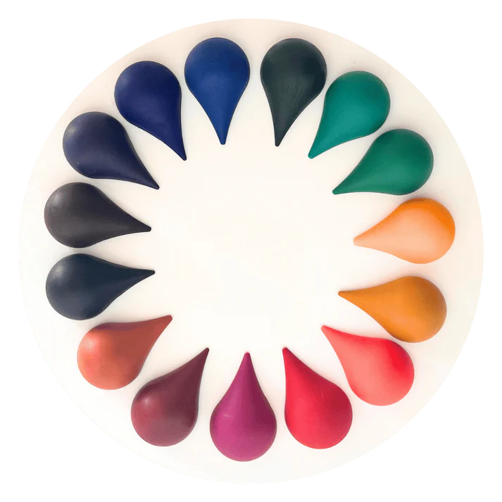 Scandinavian Crayon Company | Fargestifter av Bivoks, Dråpe, 15 stk