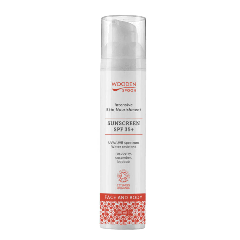 Wooden Spoon | Solkrem SPF 35+ 100 ml Pumpeflaske - "Sunscreen with Superseeds"